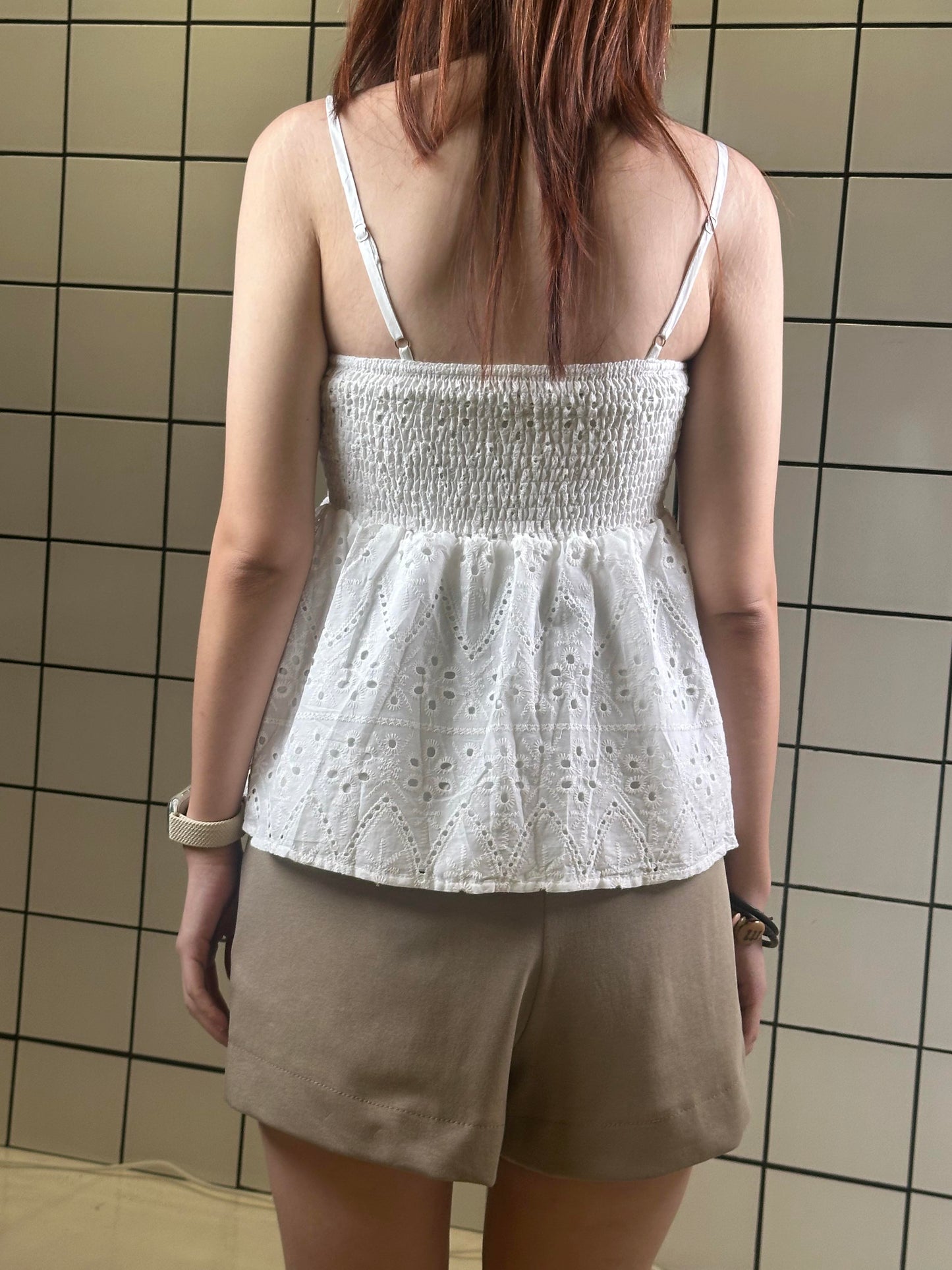 Women's Ribbed Waist Soft Pleated Shorts
