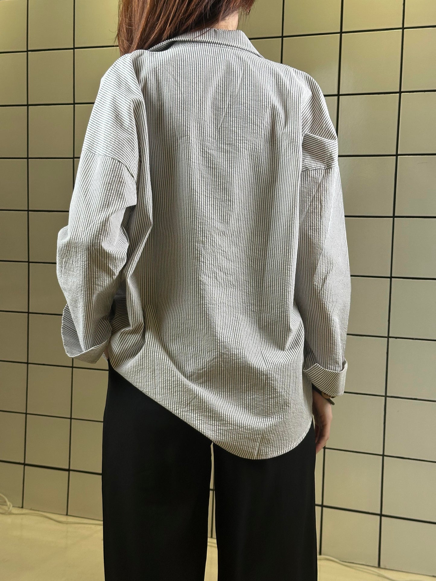 Women's Relaxed Seersucker Button Shirt