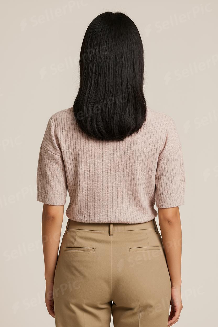 Women's Waffle Knit Camp Collar Button Top