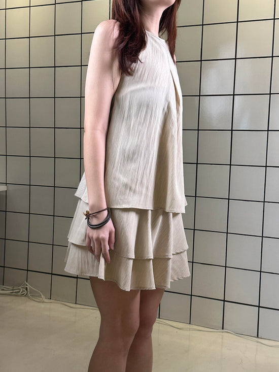 Women's Halter Neck Sleeveless Top & Tiered Skirt Set