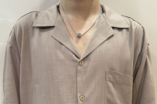 Men’s Minimal Square Pendant Stainless Steel Necklace