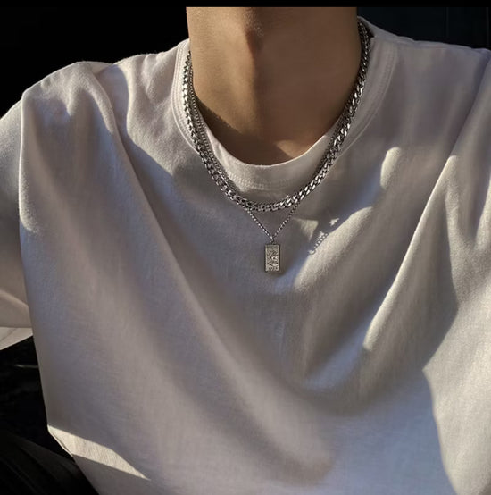 Men’s Stainless Steel Venus Coin Pendant Necklace