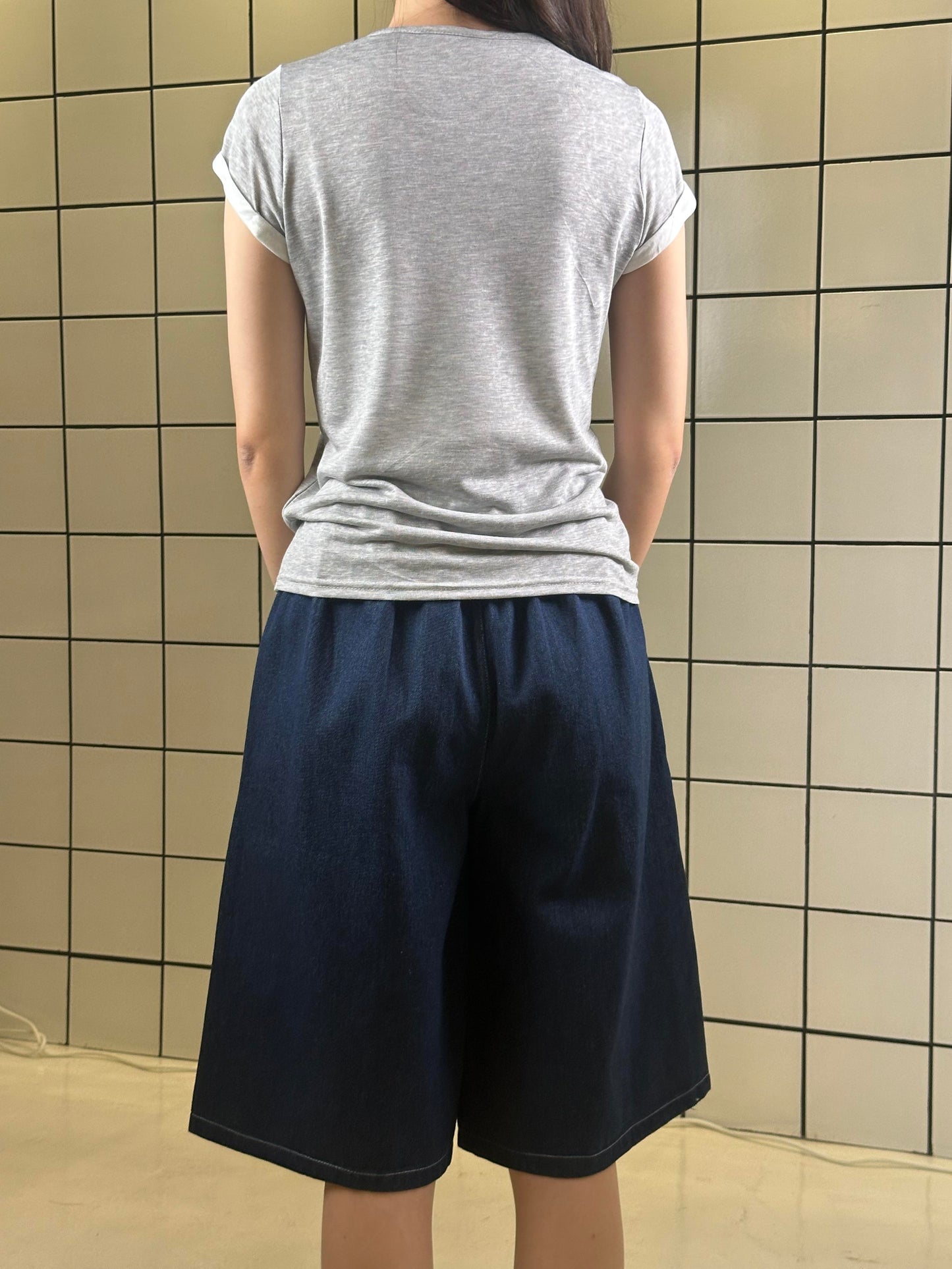 Women's Denim Culotte Shorts