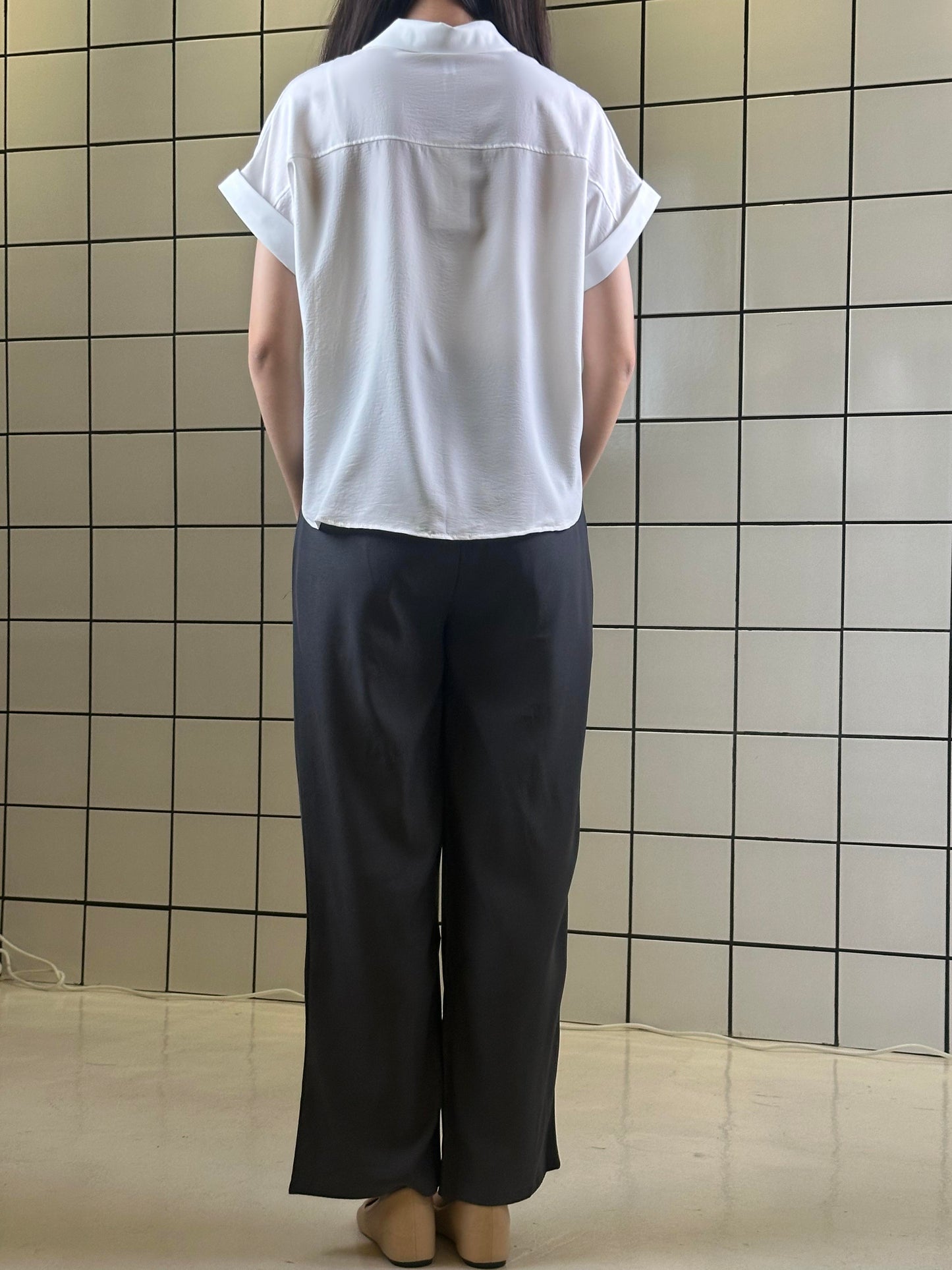 Women's Tailored Straight Leg Pleated Pants