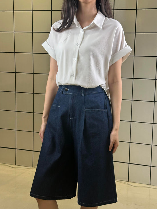 Women's Denim Culotte Shorts