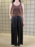Women's Soft Drape Elastic Waist Wide Pants
