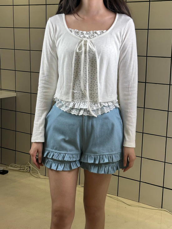 Women's Ruffled Hem Shorts – Soft Casual Fit