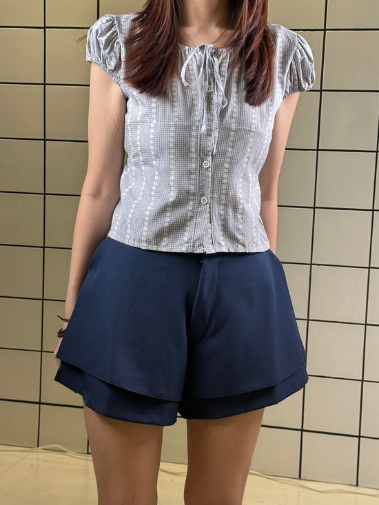 Women's Dark Navy Overlay Shorts