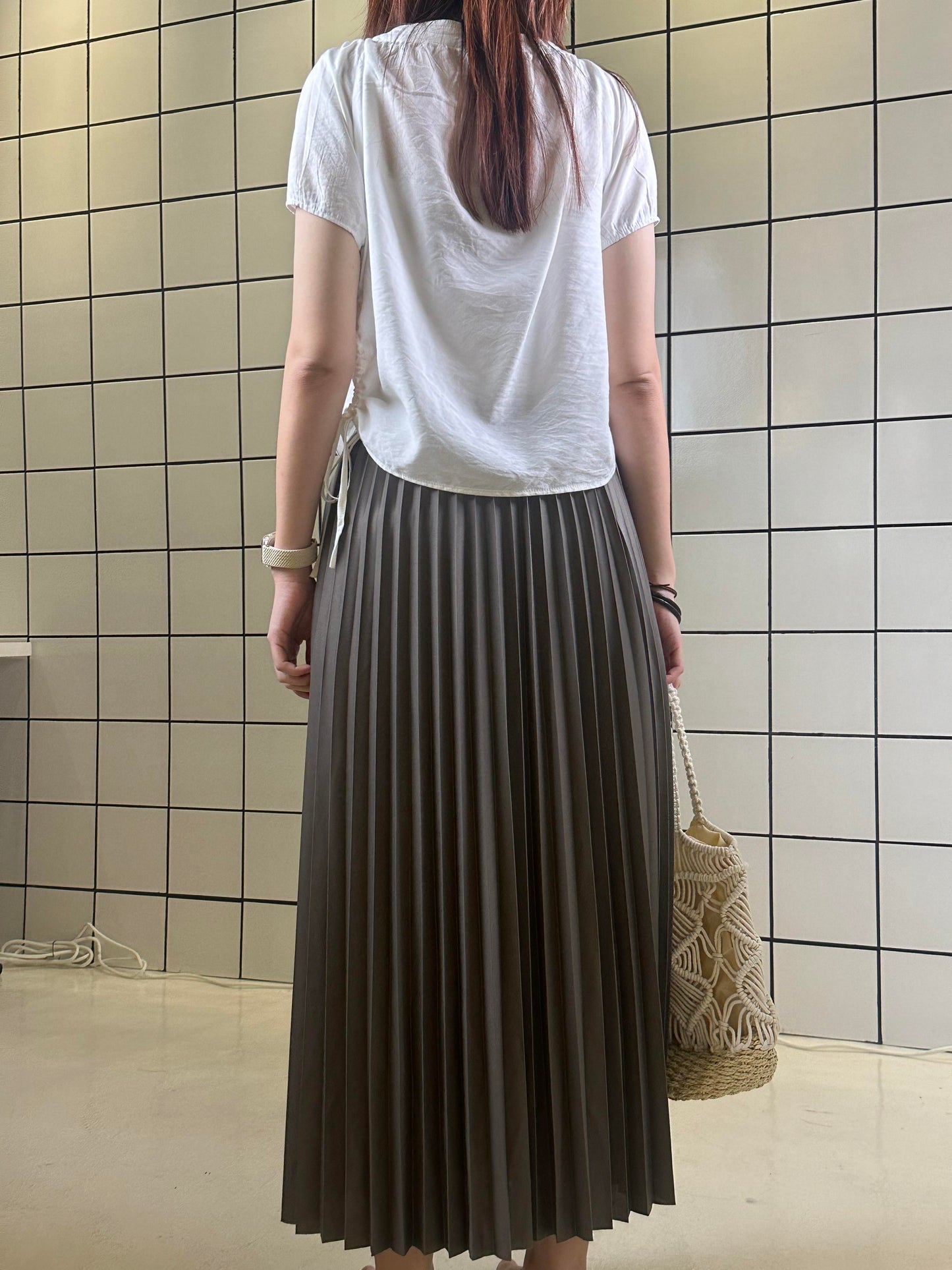 Women's Pleated Midi Skirt
