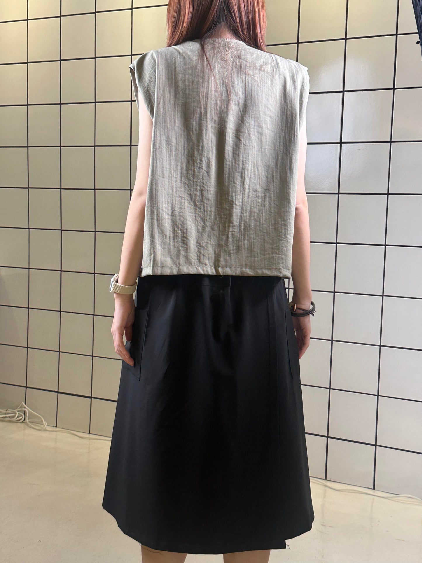 Women's Sleeveless Utility Vest – with Belt