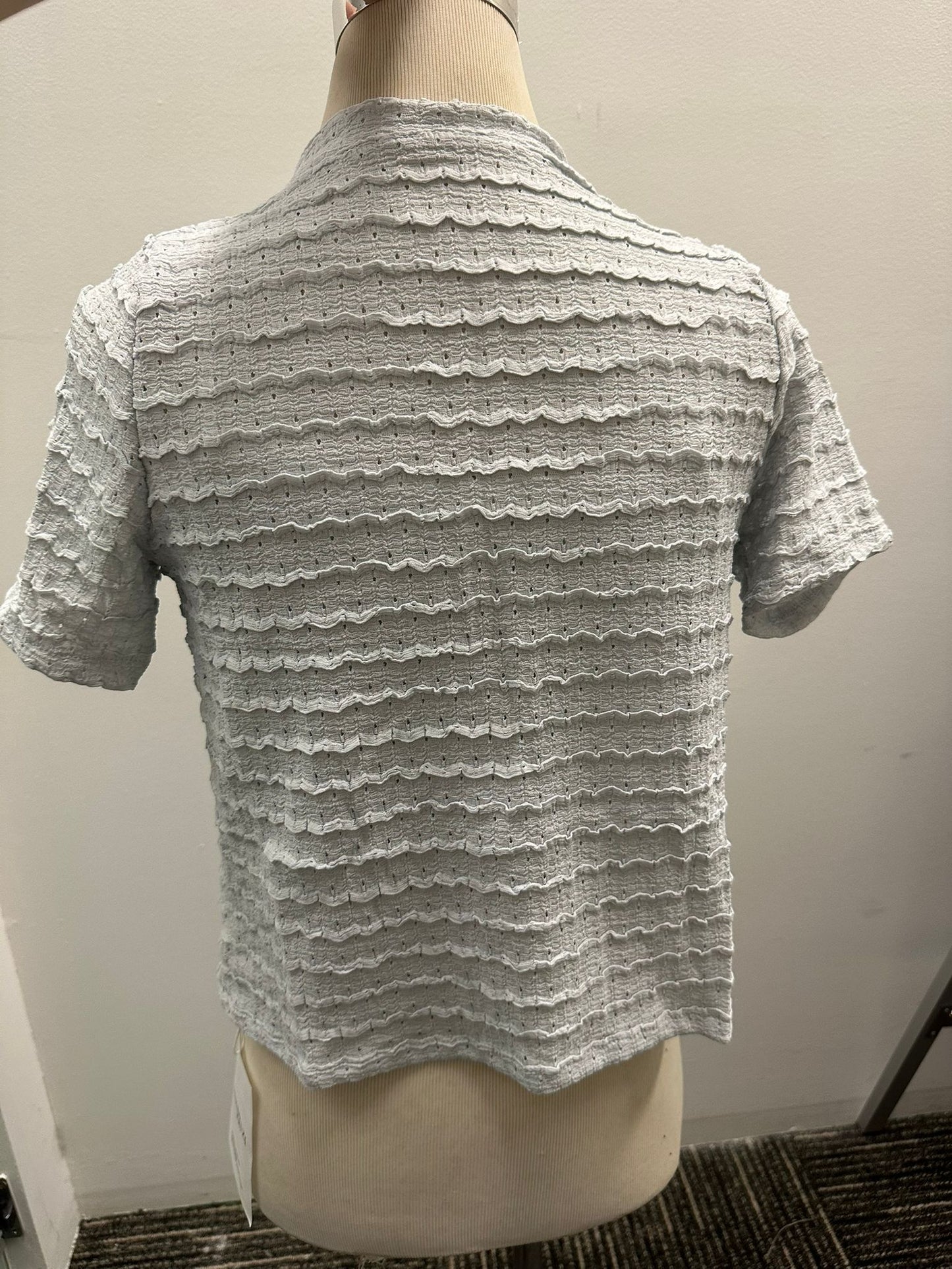 Women's Textured Short Sleeve Layered 2-Piece Top