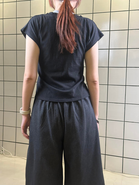 Ribbed Layered Racer Tee