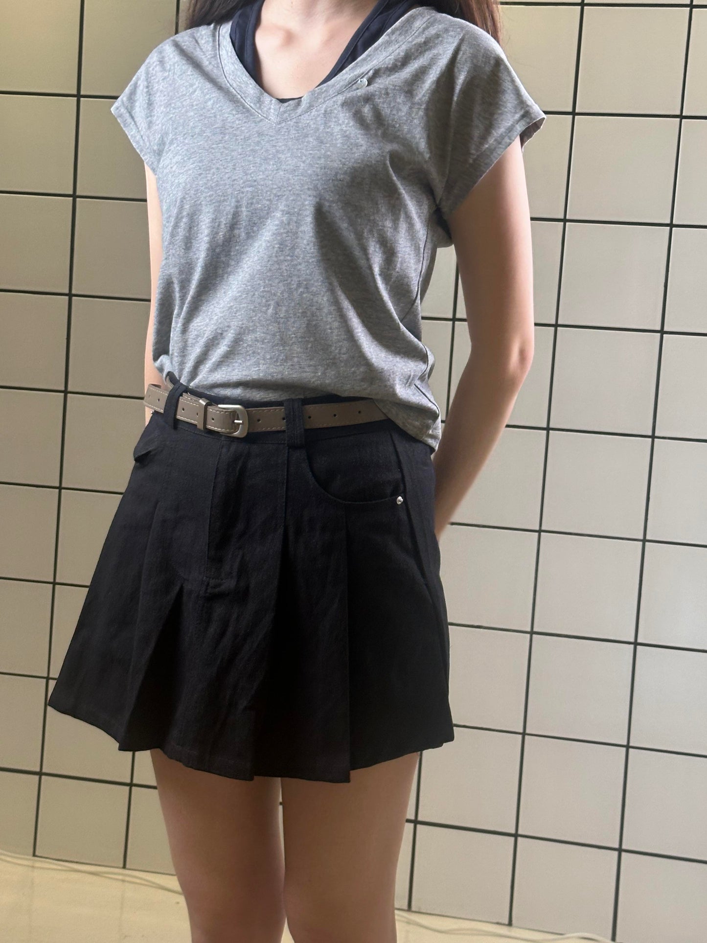 Ribbed Layered Racer Tee