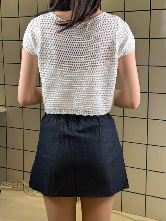 Crochet Button Knit Top