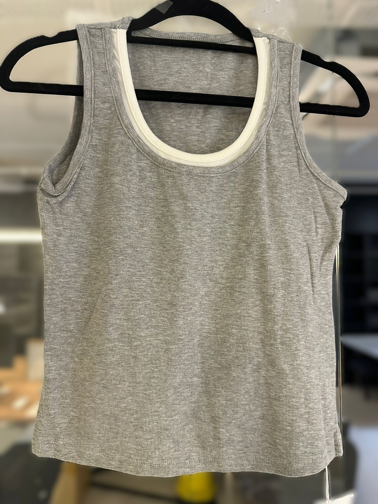 Ribbed Sleeveless Layering Tank Top