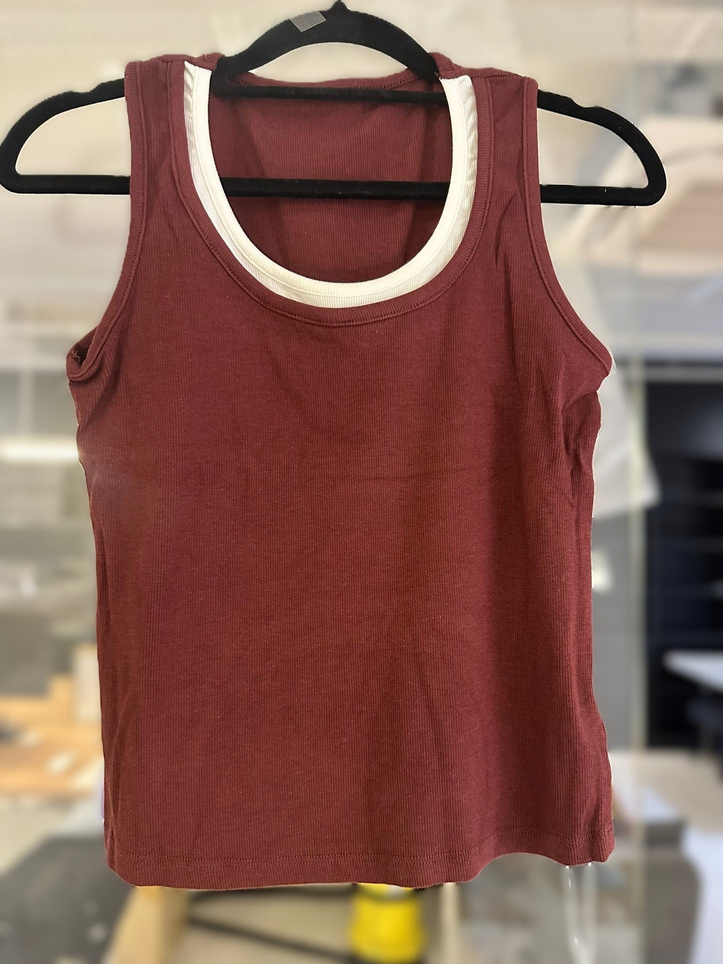 Ribbed Sleeveless Layering Tank Top